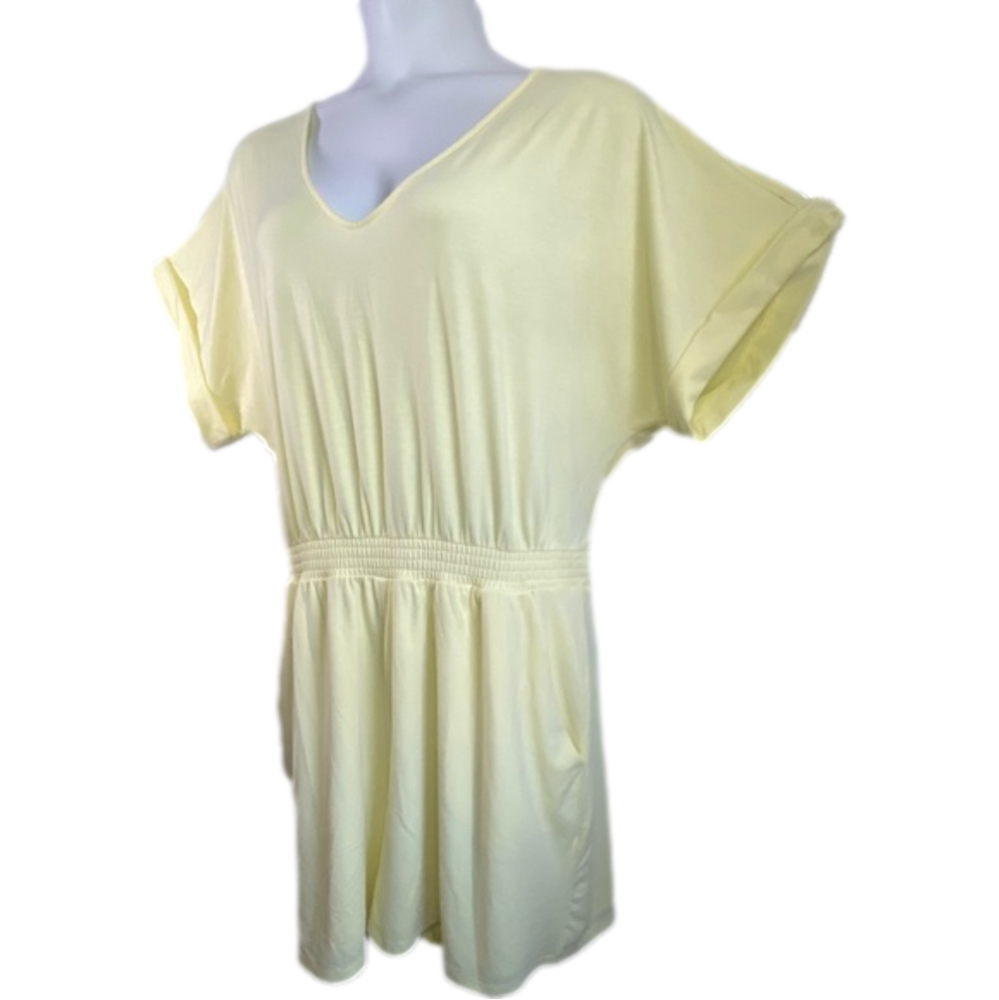 Express Yellow Soft V-Neck Lounge Romper NWT Size XL SKU0537 - Picture 5 of 6